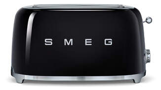 Tostadora Smeg TSF02BLEU - 2 Ranuras largas, 1500 W, Negro