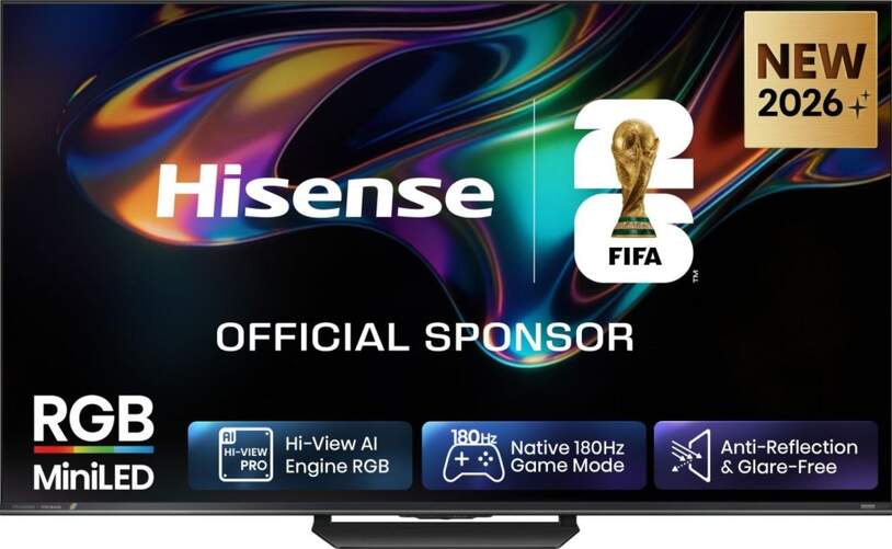 TV Hisense 55" RGB MiniLED 55UR8S - 4K Ultra HD, SmartTV 180 Hz, Dolby Vision 50W, HDR10+