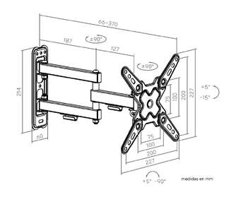 SOPORTE TV ART GENIUM GSPART43 20KG 13-43