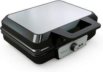 GOFRERA TESLA WM200BX 1000W   INOX, TERMOSTATO