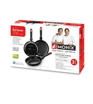 LOTE SARTENES MONIX PRO HNOS TORRES 18-22-26