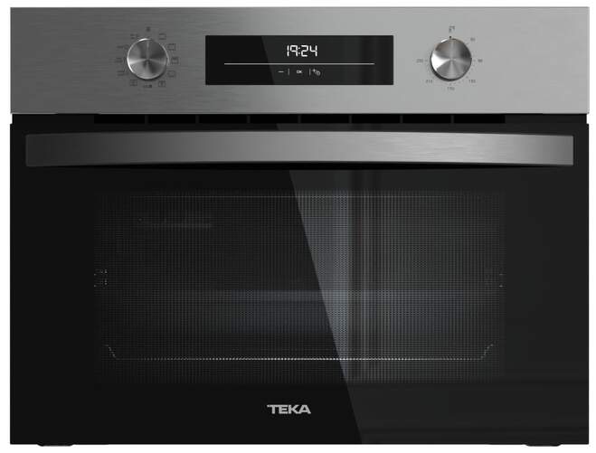 Horno Compacto Teka HBC6250P 111150002 - Pirolítico,45 L, Clase A+, Inox, Negro