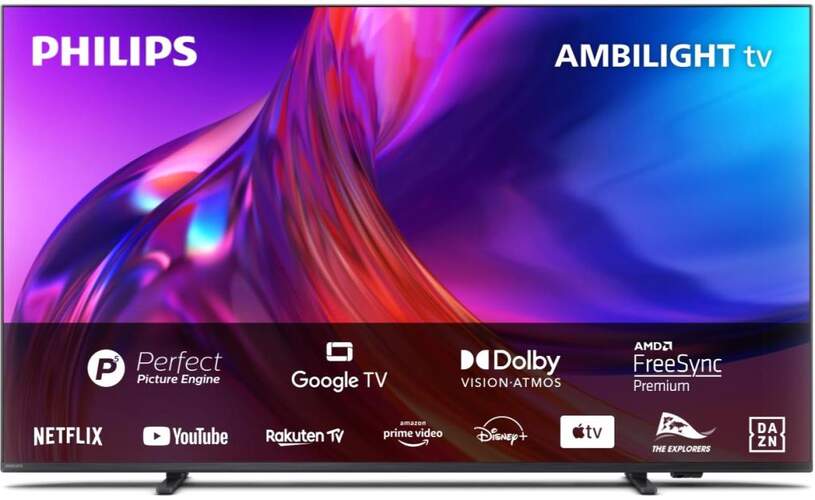 TV 55" Philips 55PUS8558/12 - 4K, Ambilight, Google TV, P5 Engine, DTS:X, Dolby Vision/Atmos 20W