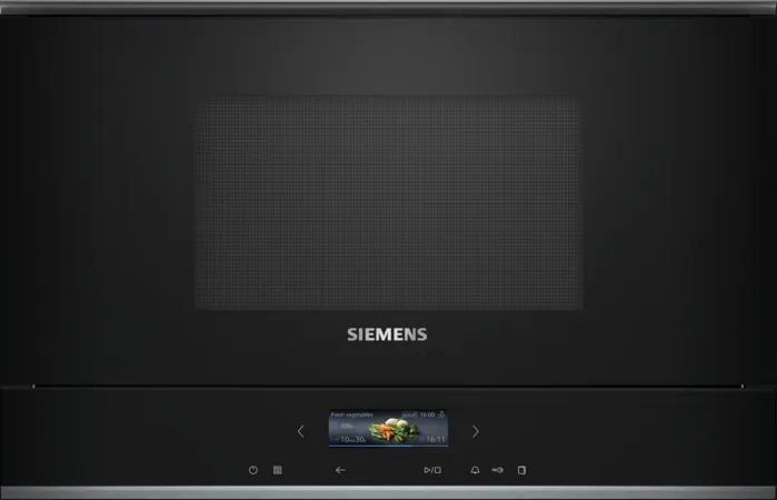 Microondas Siemens BE732L1B1 - 21 L, 900 W, Grill, Negro