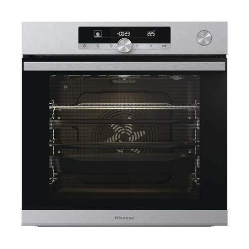Horno Pirolítico Hisense O643PX - 77 L, Clase A+, Guía Telescópica, Sonda Térmica, Inox, Negro