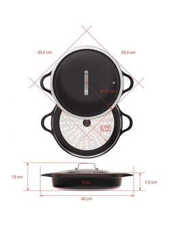 CACEROLA VALIRA 4137/25 32 CMS BAJA CON TAPA