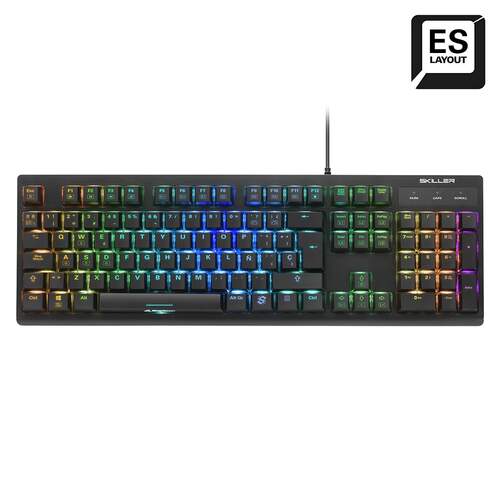 Teclado Gaming  Sharkoon Skiller SGK30 - Cable 1.8m, Mecánico, Luces RGB, 1000Hz, N-Key Rollover