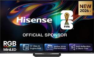 TV Hisense 55" RGB MiniLED 55UR8S - 4K Ultra HD, SmartTV 180 Hz, Dolby Vision 50W, HDR10+