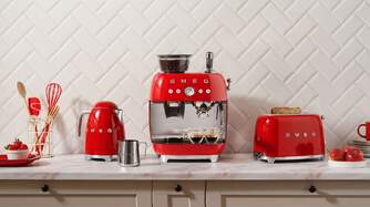 CAFET. SMEG EGF03RDEU MOLIN 20B 1650W EXPRESS ROJA