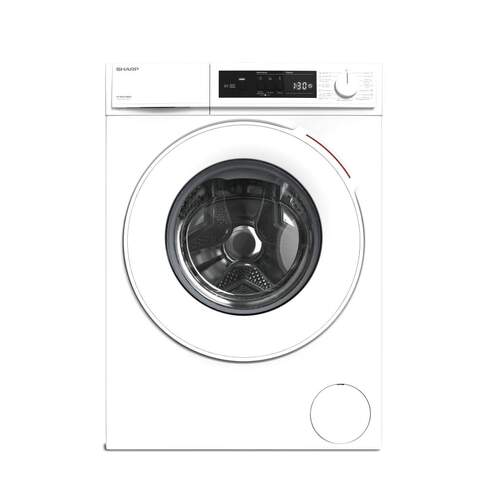 Lavadora Sharp ESNFA014DWNAES - 10 kg, 1400 rpm, Clase A, Display, Blanco