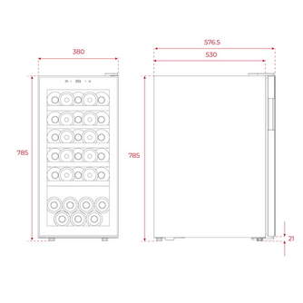 VINOTECA TEKA RVF10032GBK 32 BOTELLAS 113610001