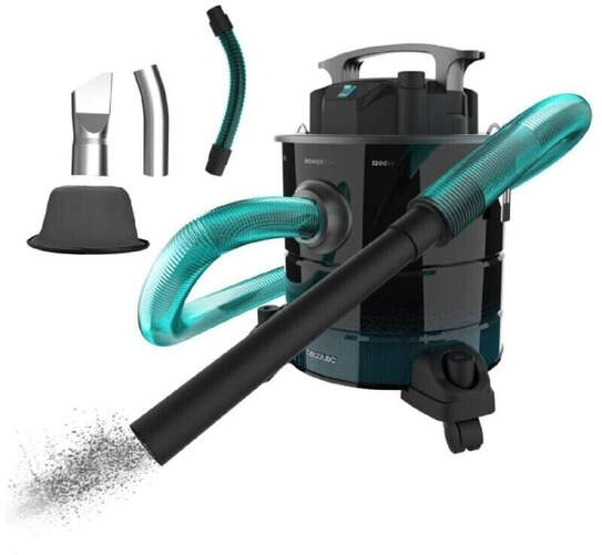 Aspiradora Ceniza Cecotec Conga Ash 5000 Free 4476 - Autonomía 120 min, 1200 W, Negro, Azul