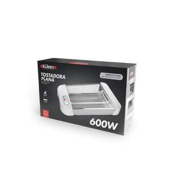 TOST. KUKEN 30742 PLANO INOX/NGRO  600W