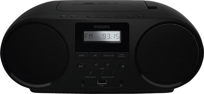 Radio CD Philips TAZ5000 Negro - 4 W, Radio FM, Bluetooth 5.4, USB