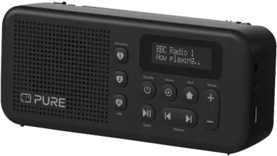 Radio digital Port&aacute;til Pure Elan Move Negro - 80 emisoras, radio DAB+ y FM, 16h autonom&iacute;a