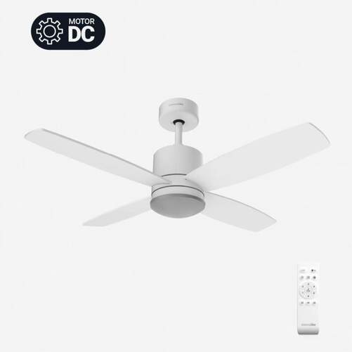 Ventilador Techo UniversalBlue Midi 122cm 4048W - Motor DC 55W, LED, Mando, Temporizador, Blanco