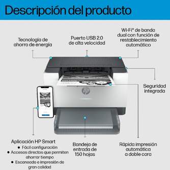 IMPRESORA HP LASERJET M209DW MONOCROMO WIFI