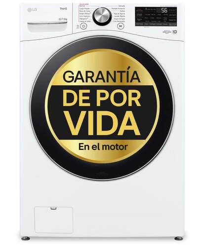 Lavadora LG F0P3CYV2W - 20 kg, 1000 rpm, Clase B, Detecci&oacute;n de Carga y Tejido, Vapor, Blanco