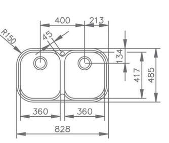 FREG. TEKA STYLO 2C 10107028 (SIN ORIFICIO)
