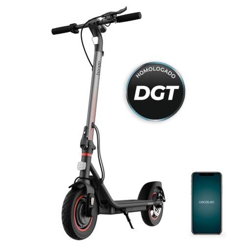 Patinete Eléctrico Cecotec D40 XL Connected - 350 W, Ruedas 10"