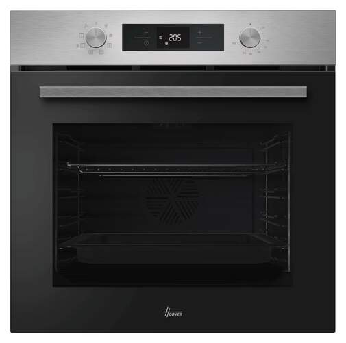Horno Hoover HO6CP5T1HTX - 78 L, Hidrolítico, Clase A+, Guía Telescópica, Inox