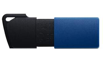 MEMORIA USB KINGSTON 64GB RETRACTIL NEGRO/AZUL