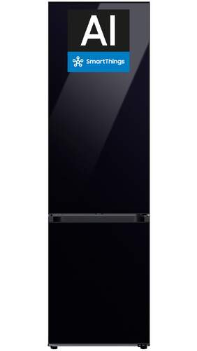 Frigor&iacute;fico Combi Samsung Bespoke AI RB38C7B6A22 - 203 x 60 cm, Cristal negro, Clase A, 387 L