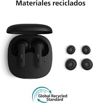 AURICULARES PHILIPS TAT2200BK/00 TWS ANC 36H NEGRO