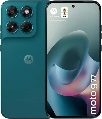 Motorola Moto g77 5G 8/256 Verde - 6,8", acepta MicroSD, Android 16, C&aacute;mara doble 108+8 MP, 5200 mAh