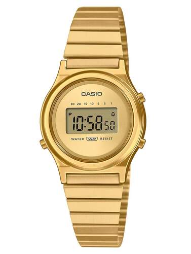 Reloj Casio Vintage LA700WEG-9AEF - Digita, esfera dorada, correa ajustable, resistente al agua