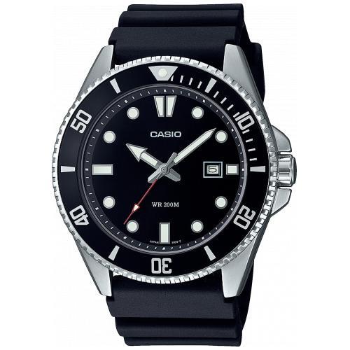 Reloj Casio Collection Hombre MDV-107-1A1VEF - Esfera analógica plateada, correa azul marina