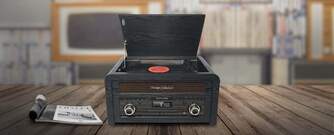 GIRADISCOS ESTEREO MUSE MT-115W MADERA