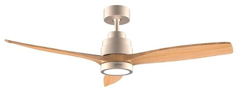 Ventilador de techo Cecotec Energy Silence Aero 5295 - DC 35 W, con luz, GoldWhite, 8494