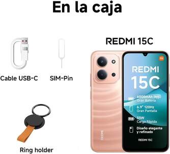 SMARTPHONE REDMI 15C 5G NFC 4/256 6,9%%%quot; MINT GREEN