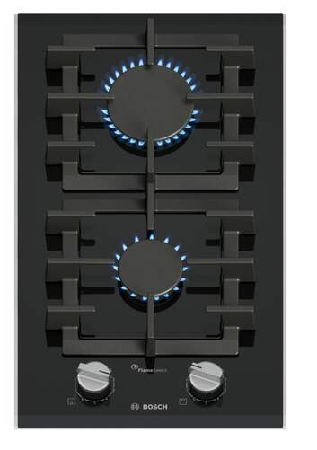 Placa de gas Bosch PRB3A6I40 - 2 fuegos, 30 cm, gas natural, 9 niveles de potencia