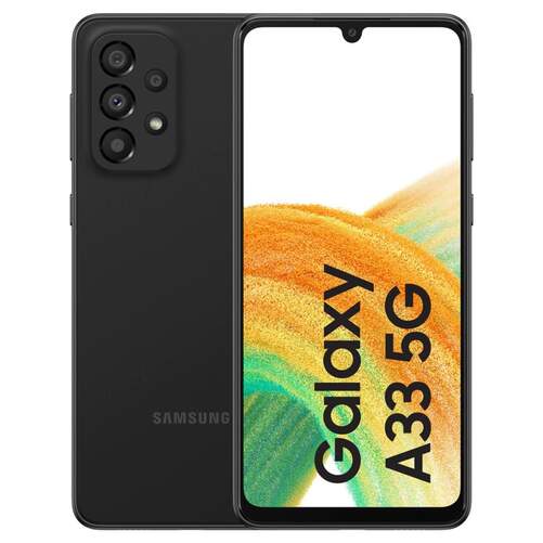 Samsung Galaxy A33 5G 6/128GB Negro - 6.4" FHD+ 90Hz, Exynos 1280 2.4Ghz, 48+8+5+2/13Mp, 5000mAh 25W