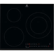 Placa de Inducci&oacute;n Electrolux EIT60342 - 3 Zonas, 3700 W, Turbo, T&aacute;ctil, Negro