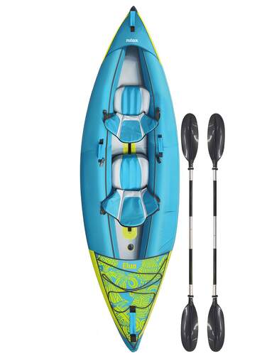 Kayak Nilox Barca Elua Azul - 3,4 m largo, 4 asas, 2 asientos, hasta 200 kg