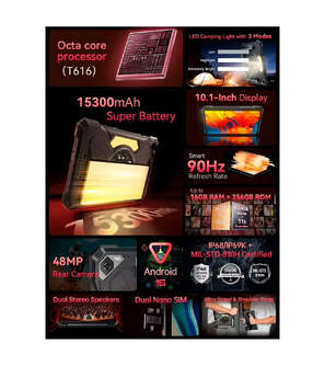 TABLET CUBOT KING KONG S 6/256 10,1%%%quot; RUGERIZADA