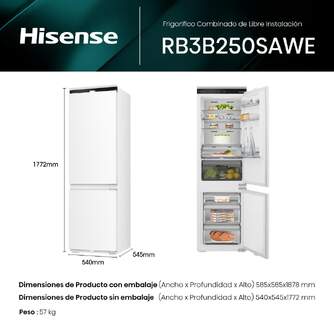 FRICOM. HISENSE RB3B250SAWE 177x54x55 NF INT