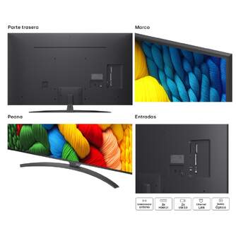 TV LG 55%%%quot; 55NANO81A6A UHD NANOCELL ALFA7 WEBOS25