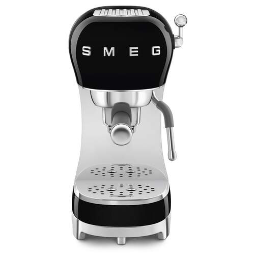 Cafetera Express Smeg ECF02BLEU Crema Años 50 - 15 Bar, 1350 W, Negro