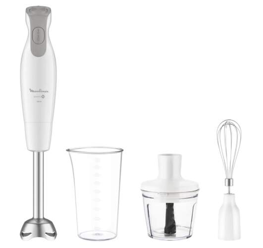 Batidora de mano Moulinex DD553110 - 600 W, 20 V, tazón 0,8 litros, cuchillas de acero inoxidable