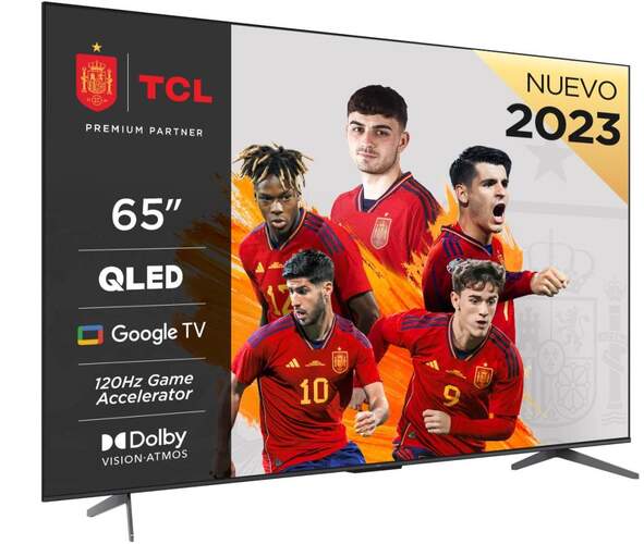 TV 65" QLED TCL 65C649 - 4K HDR Pro, Google TV, Dolby Vision/Atmos 20W, Game Master HDMI 2.1