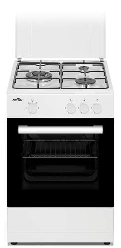 Cocina gas Butano Ártica AKF50553W - 3 Fuegos, 50x56cm, Termopar Seguridad, Doble Vidrio, Blanca