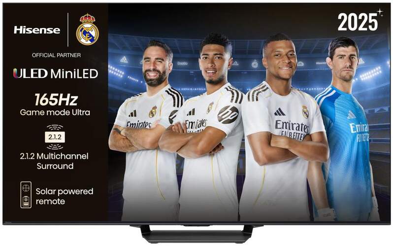TV Hisense 85" MiniLED Pro 85U7Q Pro - 4K Ultra HD, 165 Hz, 60 W RMS, HDR10+ Adaptive