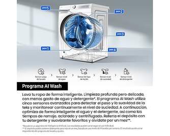 LVD. SAMSUNG WW11DB7B94GBU3 11KG 1400RPM NEGRO