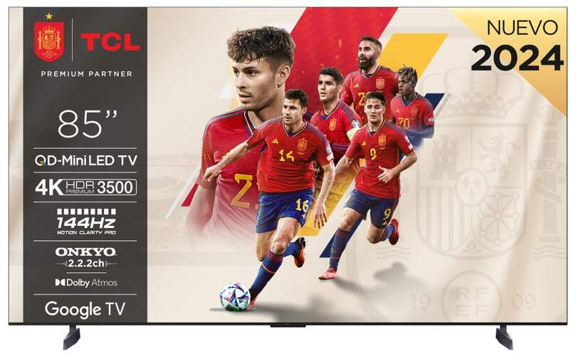 TV 85" TCL MiniLED 85C855 - 4K, GoogleTV, QLED, 144 Hz