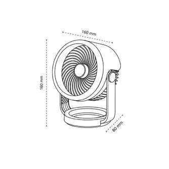 VENTILADOR SOBREMESA CRISTAL SPLIT BLANCO PORTATIL