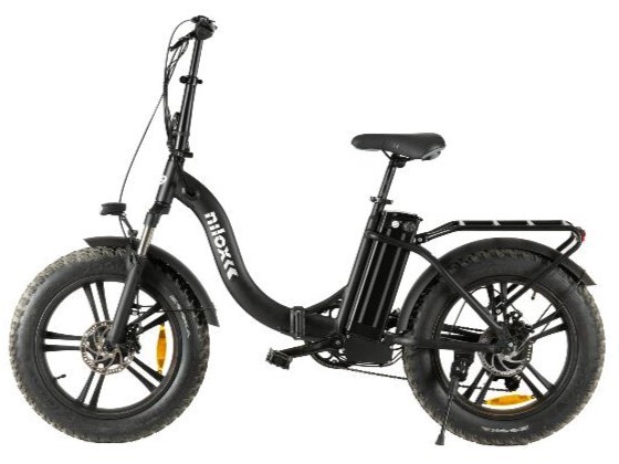 Bicicleta Eléctrica Nilox X9 Plus 20X4P - Negro, 250 W, autonomía 70 km, ruedaas 20"